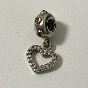 Pandora two tone ‘be my valentine’ dangle charm